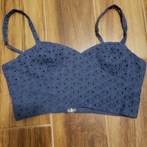 Abercrombie and Fitch Eyelet Crop-Top